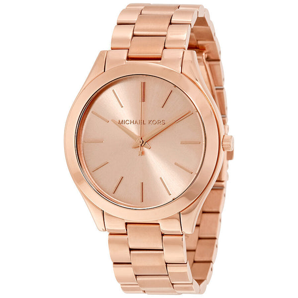 Michael Kors Runway Rose Dial Rose Gold-tone Unisex Watch #MK3197 - The Watches Men & CO