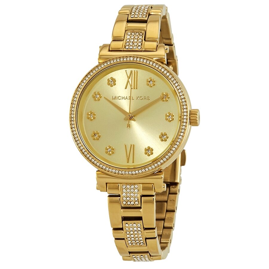 Michael kors men's hot sale crystal watch