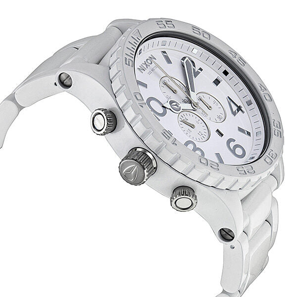 Nixon 51-30 Chronograph White Dial White PVD Men's Watch A0831255 - The Watches Men & CO #2