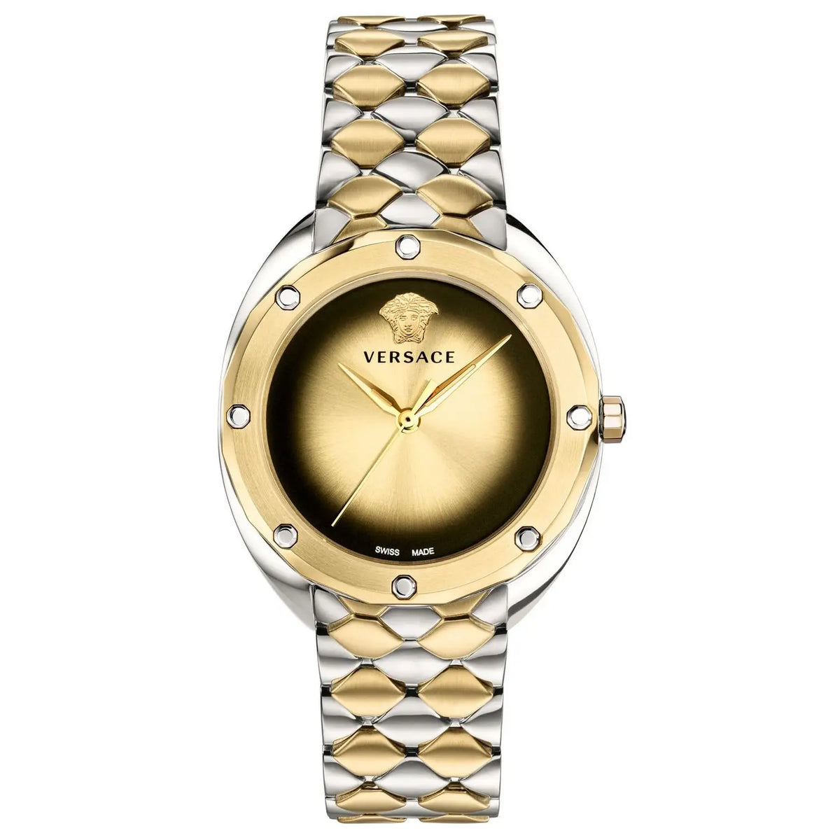Versace Shadov Gold-Tone Sunray Women's Watch VEBM00518