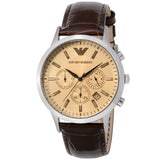 Emporio Armani Classic Chronograph Beige Dial Men's Watch AR2433