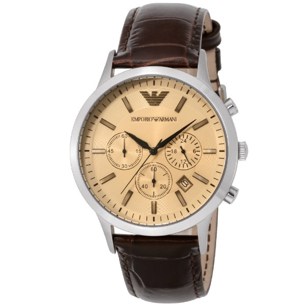 Emporio Armani Classic Chronograph Beige Dial Men's Watch AR2433