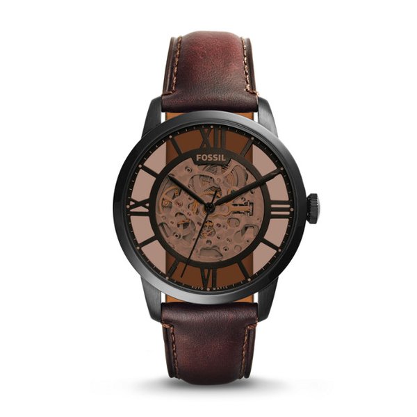 Fossil Townsman Automatic Brown Skeleton Dial Men's Watch ME3098 (DEFECT)