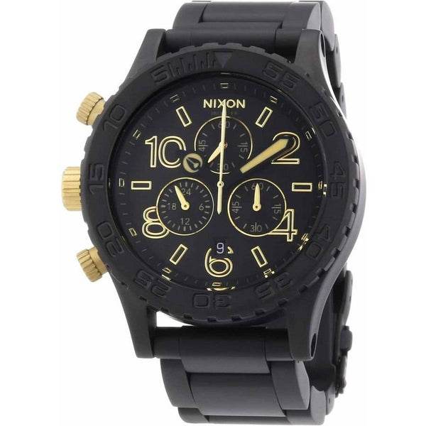 Nixon 42-20 Chrono Black Dial Chronograph Custom Solid Stainless Steel Men's Watch A037-1041