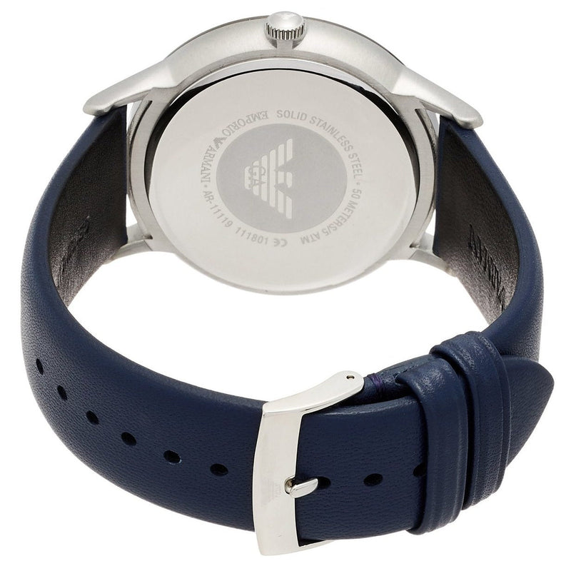 Emporio Armani Renato Blue Leather Men's Watch AR11119 - The Watches Men & CO #3