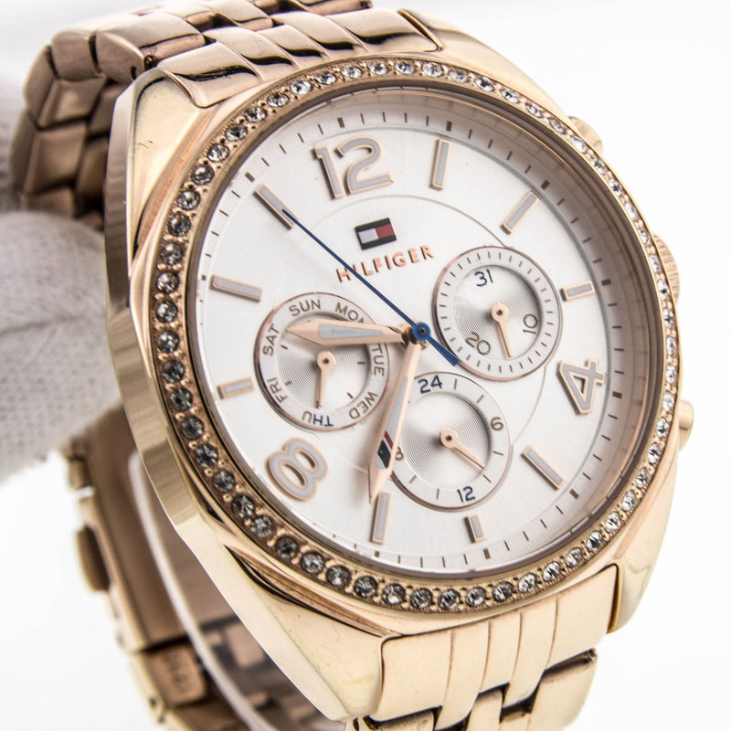 Tommy Hilfiger Mia Crystal Paved Rose Gold Ladies Watch 1781572