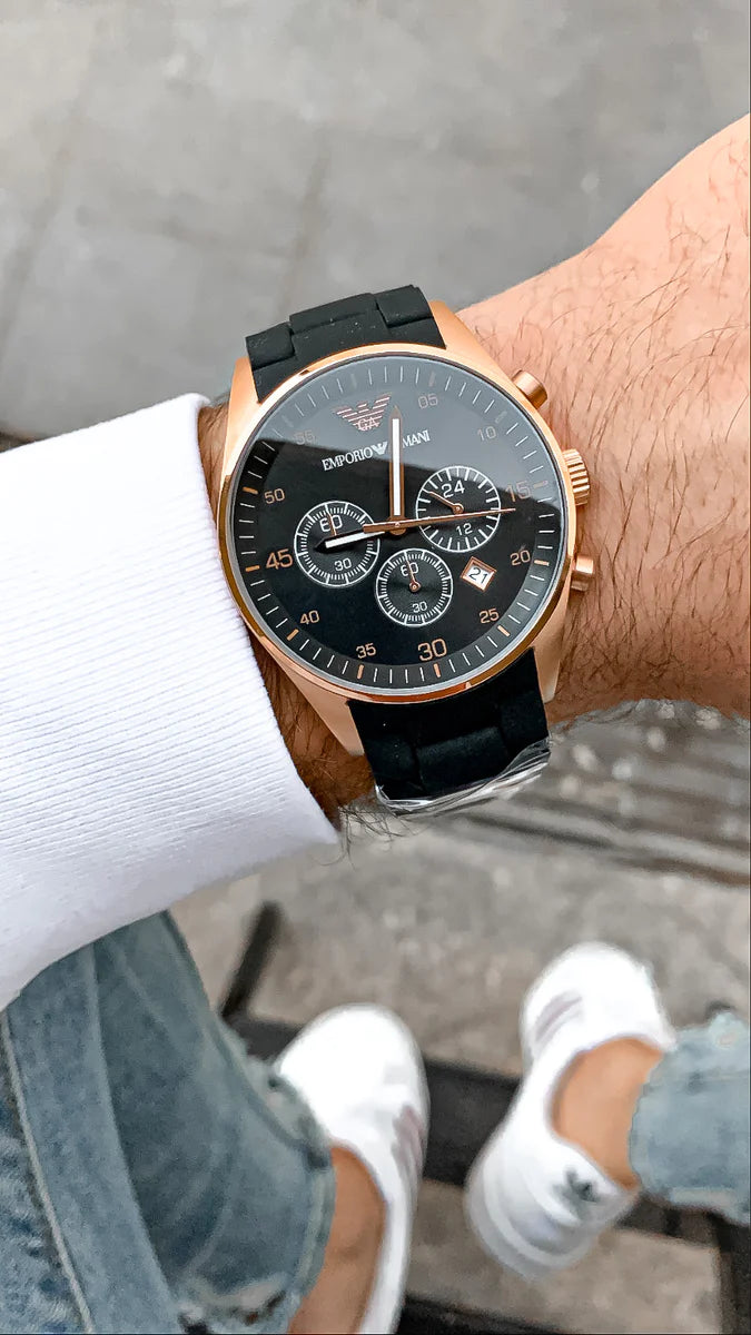 Emporio Armani Chronograph Rose Gold Men's Watch AR5905 - The Watches Men & CO #5