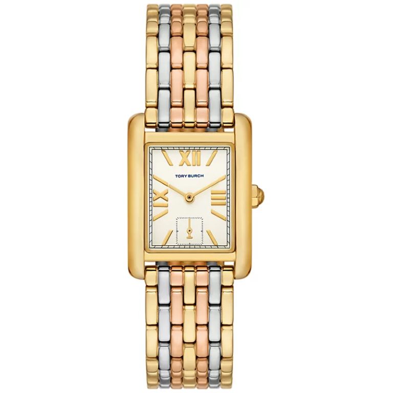 Tory Burch Women's The Eleanor Tri-Tone Stainless Steel Bracelet Watch 25mm TBW1078 - Image 1