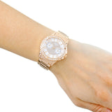 Guess Diamond Rose Gold Ladies Watch W0705L3