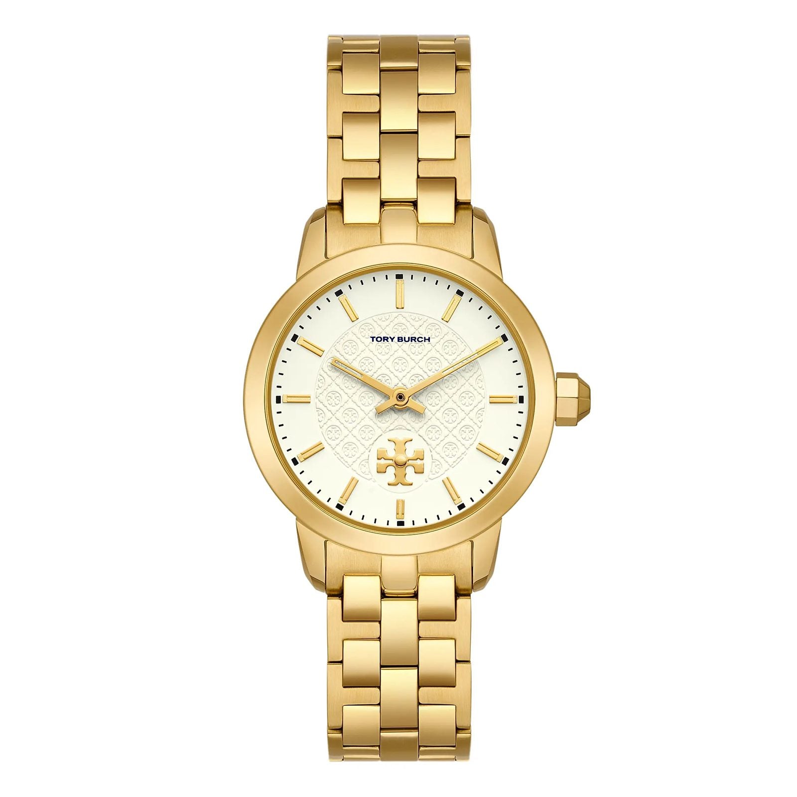 Tory Burch TBW1053 Ladies Beige Pattern Dial Gold Stainless Steel Strap TBW1053 - Image 1