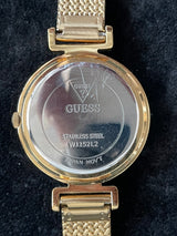 Guess Gold Analog White Dial Women's Watch W1152L2 (DEFECT)