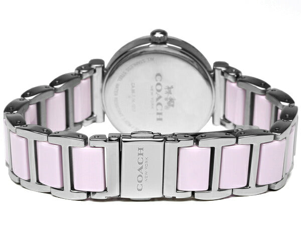 Coach Delancey Two-Tone Silver Stainless Steel & Purple Ceramic Women's Watch 14502461