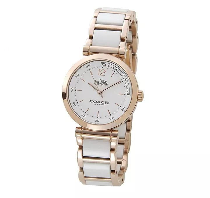 Coach Sport Rose Gold White Ceramic Women's Watch 14502463