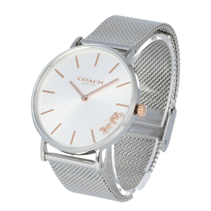 Coach Perry Quartz Silver Dial Stainless Steel Mesh Ladies Watch 14503124