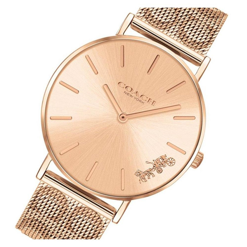 Coach Perry Rose Gold Mesh Women's Watch 14503343