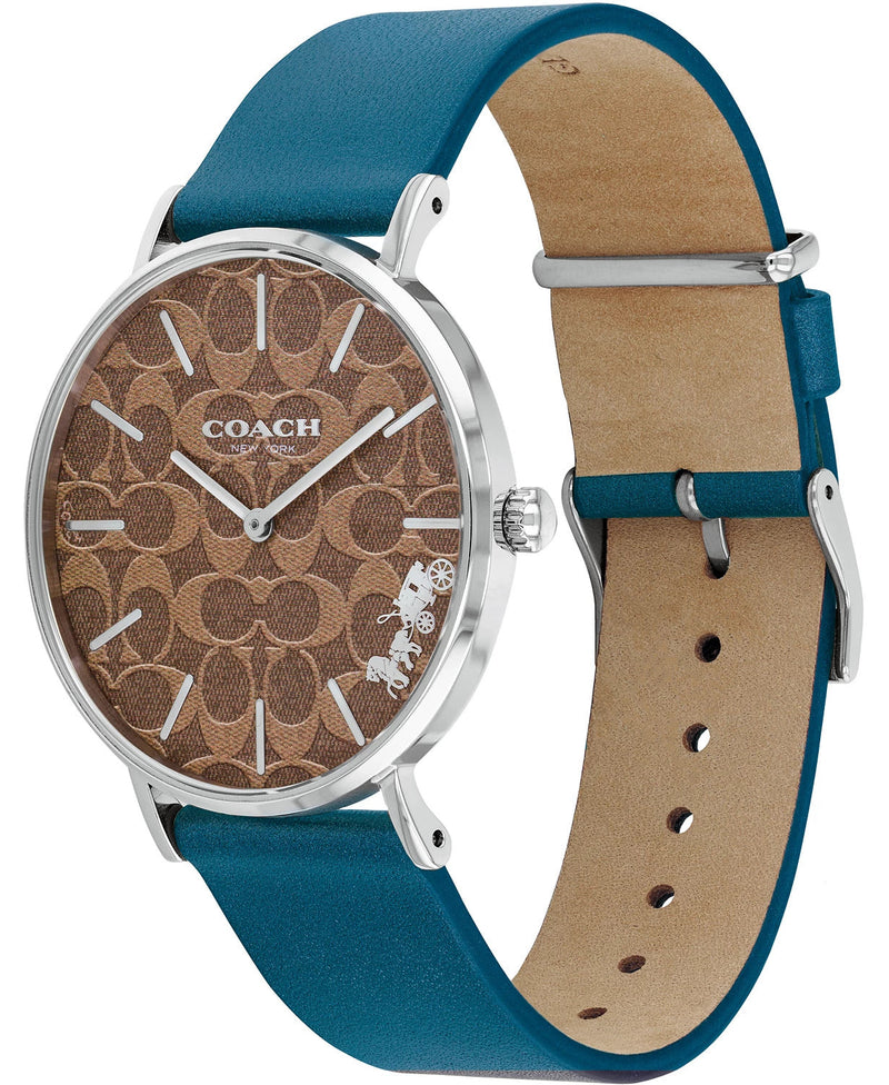 Coach Perry Blue Leather Strap Women's Watch 14503475