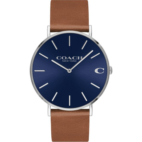 Coach Charles Brown Leather Men's Watch 14602151