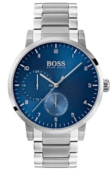 Hugo Boss Oxygen Chronograph Blue Dial Silver Steel Strap Watch for Men - 1513597 1513597 - Image 1