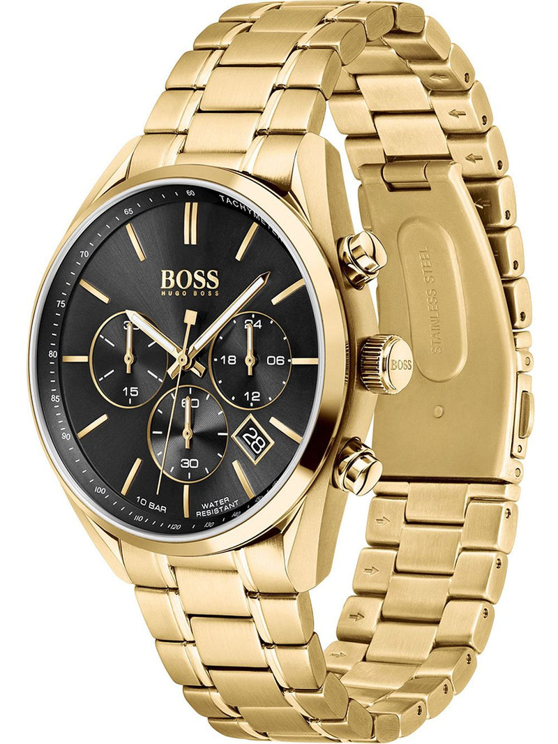 Hugo Boss Champion Gold Chronograph Men's Watch 1513848 - The Watches Men & CO #2