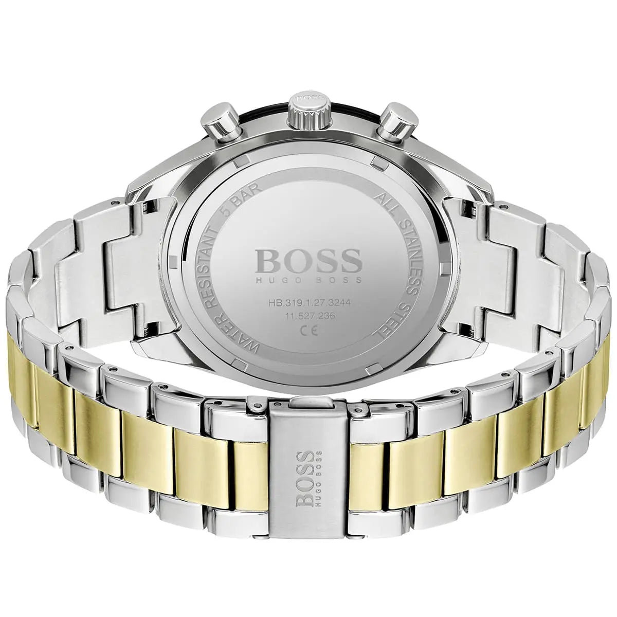 Hugo Boss Santiago Green Dial Two Tone Chronograph Men's Watch 1513872