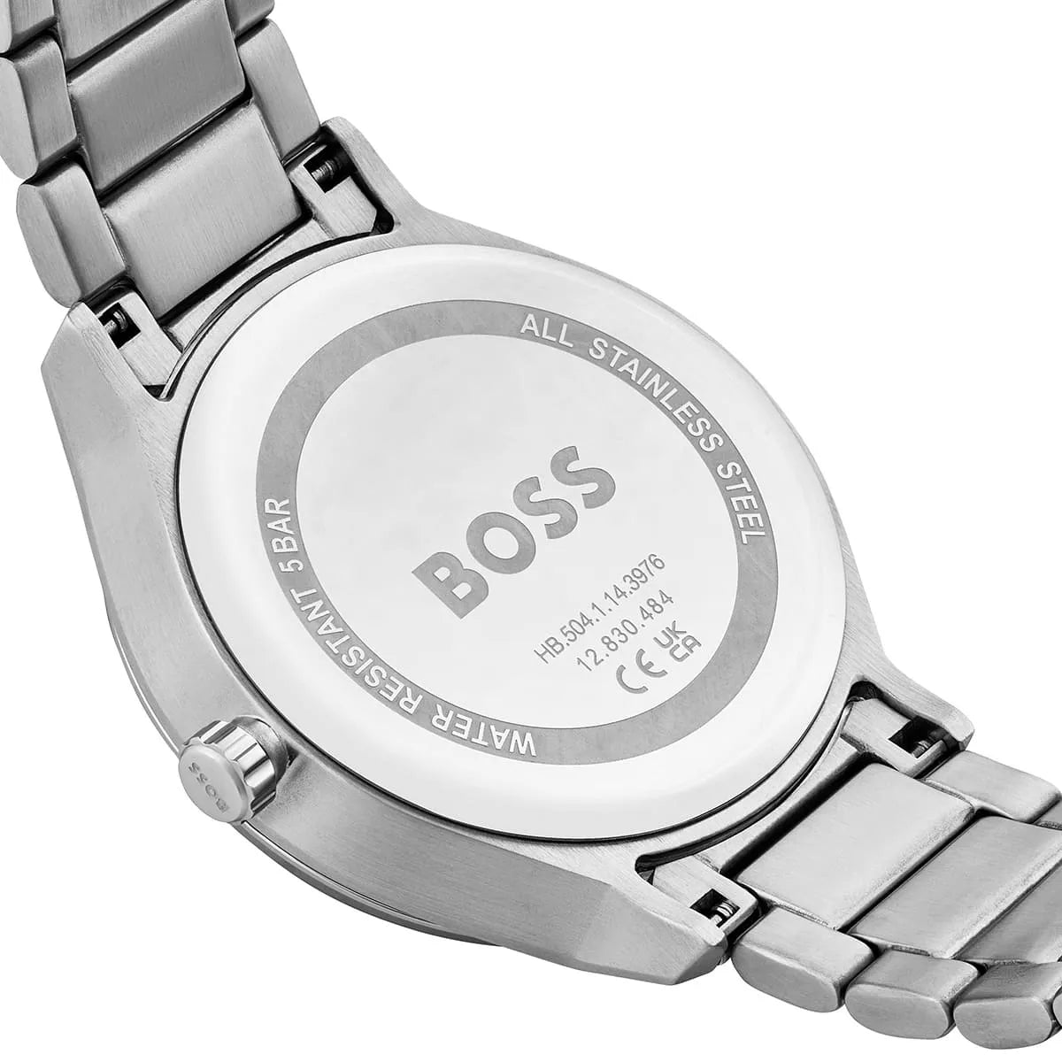 Hugo Boss Tyler watch worn on wrist showing blue dial with chronograph subdials