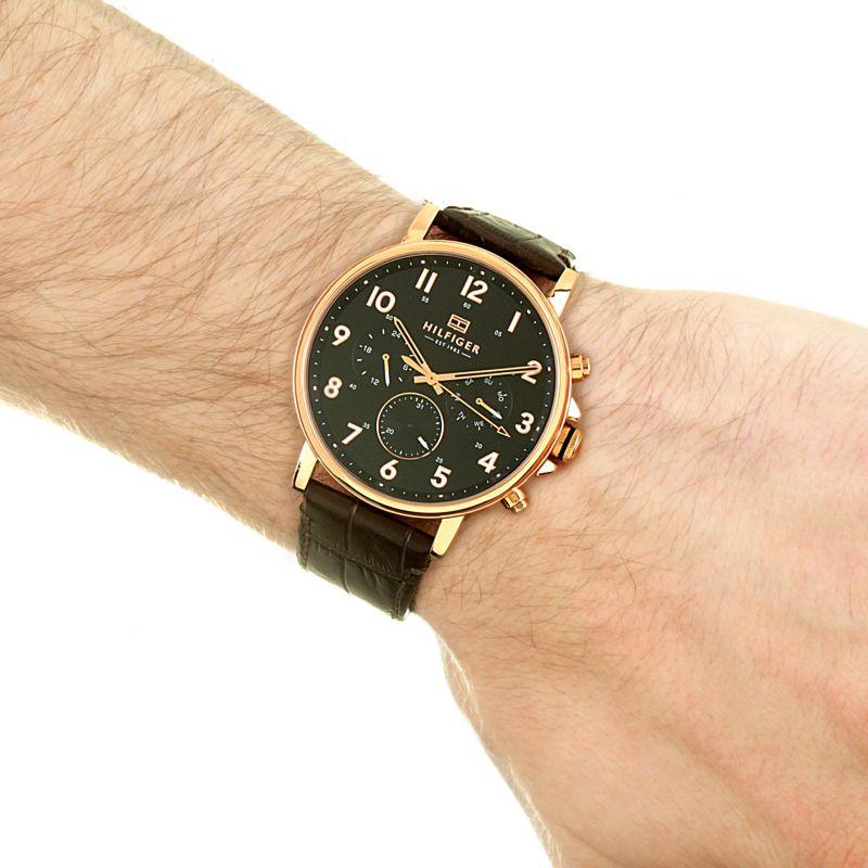 Tommy Hilfiger Multi-function Brown Leather Men's Watch 1710379 - The Watches Men & CO #4
