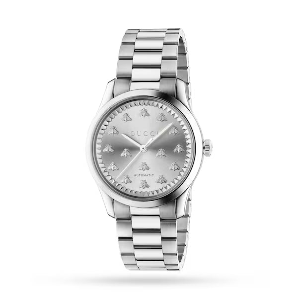 GUCCI G-Timeless Automatic 38MM Silver Dial Unisex Watch YA1264190
