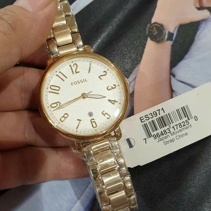 Fossil Jacqueline Gold Tone Dial Ladies Steel Watch ES3971