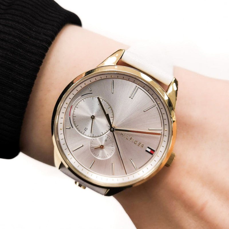 Tommy Hilfiger Brooklyn Silver Dial Leather Strap Ladies Watch 1782018 - The Watches Men & CO #5