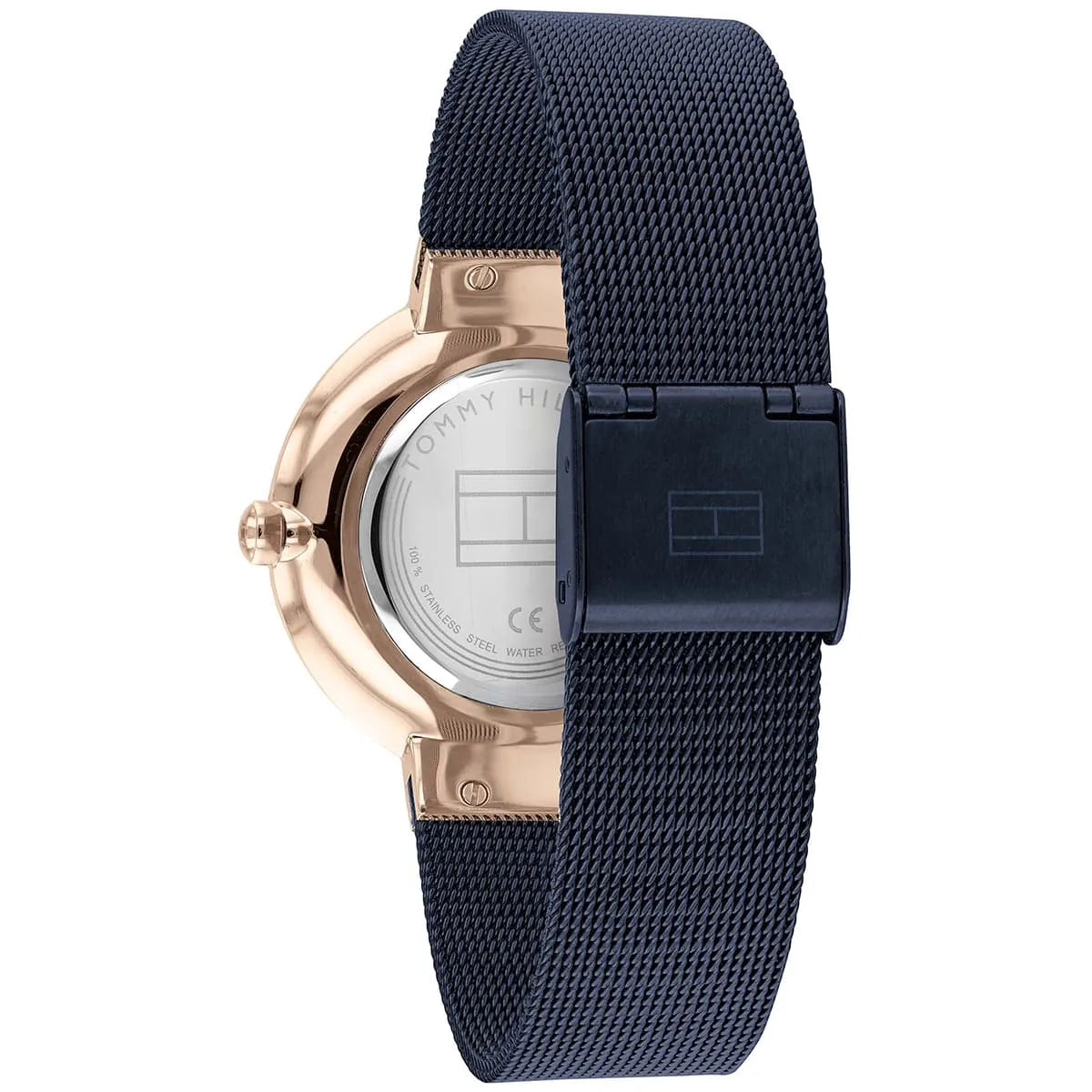 Tommy Hilfiger Liberty watch caseback view showing stainless steel back