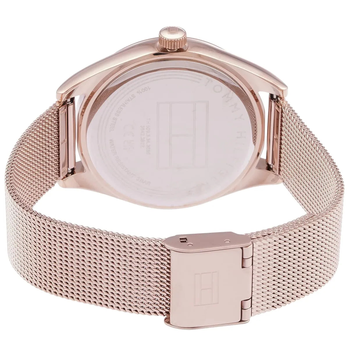 Tommy Hilfiger Monica watch with rose gold stainless steel mesh strap