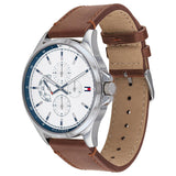 Tommy Hilfiger Multi-function Brown Leather Men's Watch 1791614 - The Watches Men & CO #3