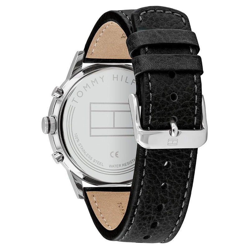 Tommy Hilfiger Multi-function Black Leather Men's Watch 1791630 - The Watches Men & CO #4