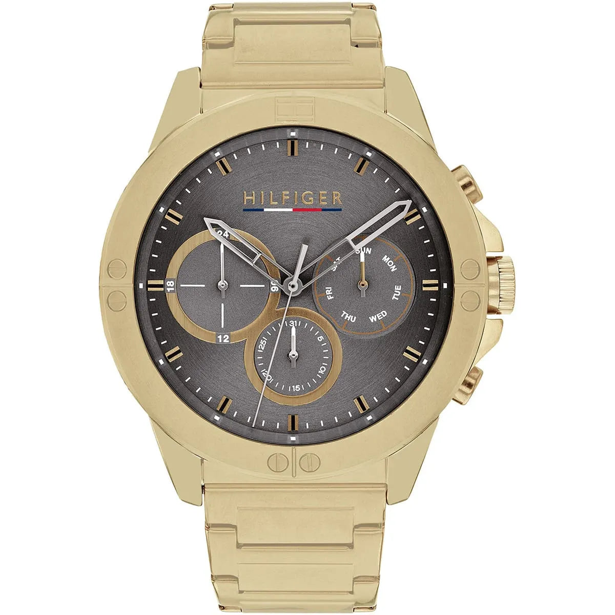 Tommy Hilfiger Mason Grey Dial Gold Men's Watch - 1791891