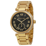 Michael Kors Skylar Black Dial Gold-tone Ladies Watch