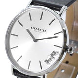 Coach Perry Quartz White Dial Black Leather Ladies Watch 14503115