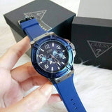 Guess Rigor Multi-Function Blue Silicone Strap Men's Watch W0248G5