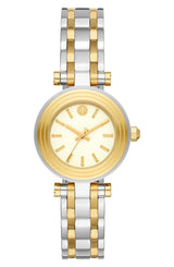 ory Burch Classic T Watch Two Tone Yellow Gold Silver Women's Watch TBW9014 - Image 1