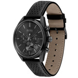 Hugo Boss Champion Black Leather Men's Watch 1513880 - The Watches Men & CO #2