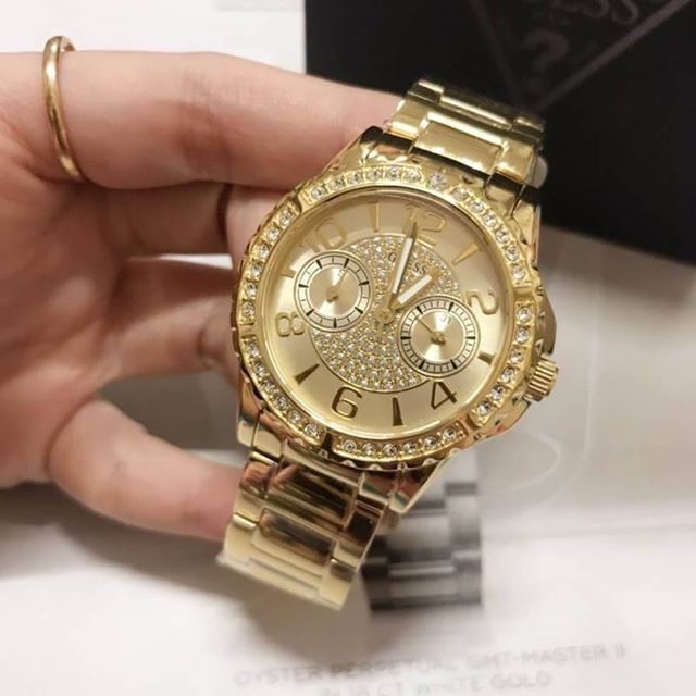 Guess Diamond All Gold Ladies Watch W0705L2