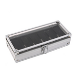 6 Grid Insert Slots Watch Storage Aluminium Case