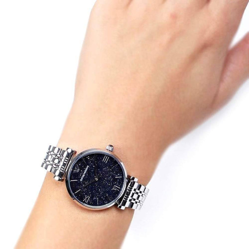 Emporio Armani Dark Blue Stars Dial Ladies Watch AR11091