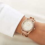 Fossil Riley Multifunction Sand Dial Bone Leather Ladies Watch ES3466