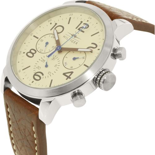 Tommy Hilfiger Beige Dial Leather Strap Men's Watch 1791230