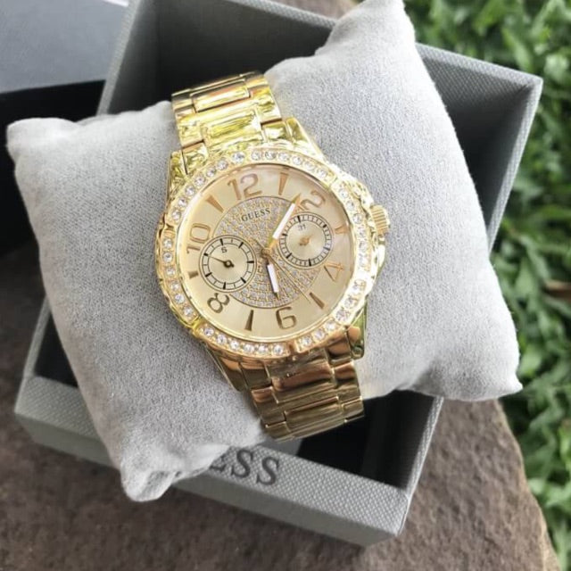 Guess Diamond All Gold Ladies Watch W0705L2