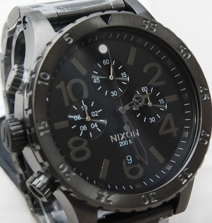 Nixon 48-20 Chrono Black Dial Gunmetal Ion-plated Men's Watch A486-632