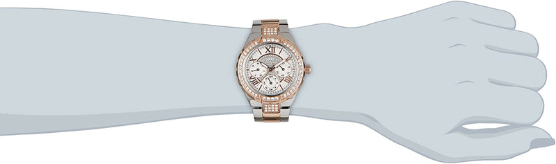 GUESS Women's  Sparkling Hi-Energy Silver- And Rose Gold-Tone Watch W0111l4 - Big Daddy Watches #6