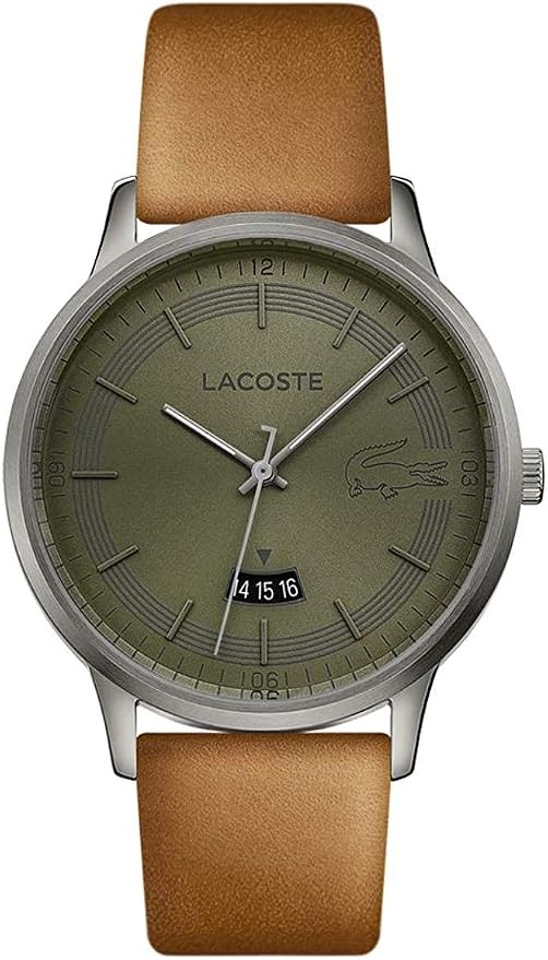 LACOSTE  Madrid Brown Leather Strap Men's Watch - 2011035