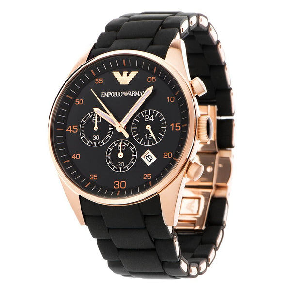 Emporio Armani Chronograph Rose Gold Men's Watch  AR5905 - The Watches Men & CO