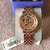 Fossil Original Boyfriend Automatic Skeleton Rose Gold Watch ME3065